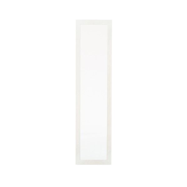 スーパSALE10倍＆4時間限定10％OFF 幅広枠ウォールミラー(40×161)(ホワイト/白) 天然木/姿見鏡/ワイド/高級感/木製/飛散防止加工/壁掛け/北欧風/ヴィンテージ/日本製/完成品/NK-37