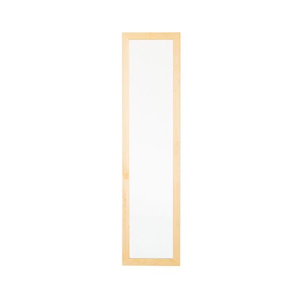 スーパSALE10倍＆4時間限定10％OFF 幅広枠ウォールミラー(40×161)(ナチュラル) 天然木/姿見鏡/ワイド/高級感/木製/飛散防止加工/壁掛け/北欧風/ヴィンテージ/日本製/完成品/NK-37