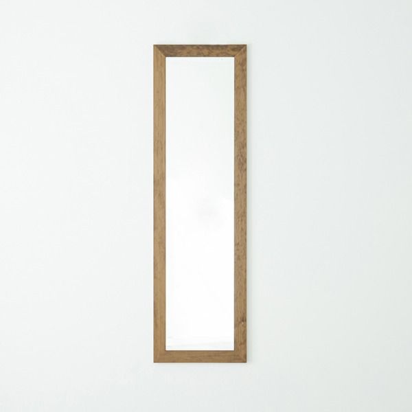 スーパSALE10倍＆4時間限定10％OFF 幅広枠ウォールミラー(50×161)(アンティークブラウン/茶) 天然木/姿見鏡/ワイド/高級感/木製/飛散防止加工/壁掛け/北欧風/ヴィンテージ/日本製/完成品/NK-38