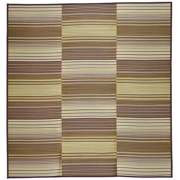 い草コンパクトパフラグ(裏貼り) 若竹 ブラウン 約180×180cm代引NG