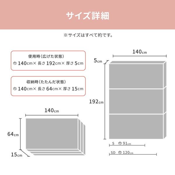 バランスマットレス ダブル 約140×192×5cm代引NG