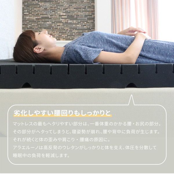 洗えるマットレス アラエルーノ シングル 約97×195×8cm代引NG