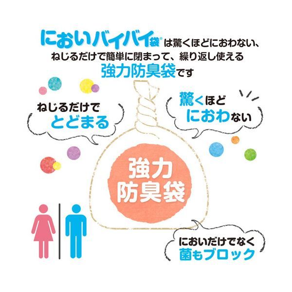 スーパSALE10倍＆4時間限定10％OFF ワンステップ においバイバイ袋非常用トイレセット 60回分 SK6772 1セット