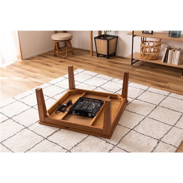 スーパSALE10倍＆4時間限定10％OFF こたつ 約幅75×奥行75×高さ38cm ナチュラル 木製 組立品 こたつ布団別売り リビング ダイニング インテリア家具