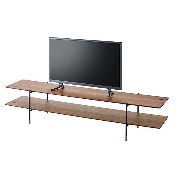 テレビ台 テレビボード 約幅180cm ブラウン スチール 脚付き 組立品 リビング ダイニング インテリア家具 ギフト代引NG