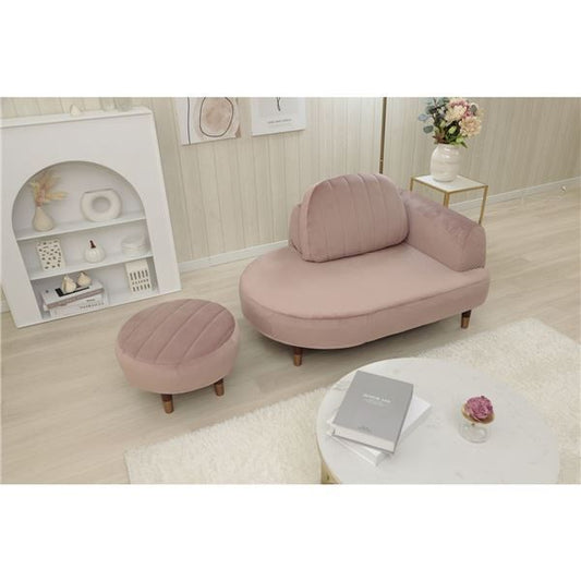 コンパクト ソファー 約幅104cm ピンク オットマン付き ポケットコイル スチールパイプ 脚付き リビング ダイニング代引NG