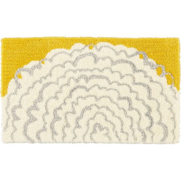 スーパSALE10倍＆4時間限定10％OFF スミノエ デザインライフ イハナマット/玄関マット 約幅45×長さ75cm イエロー【代引NG】