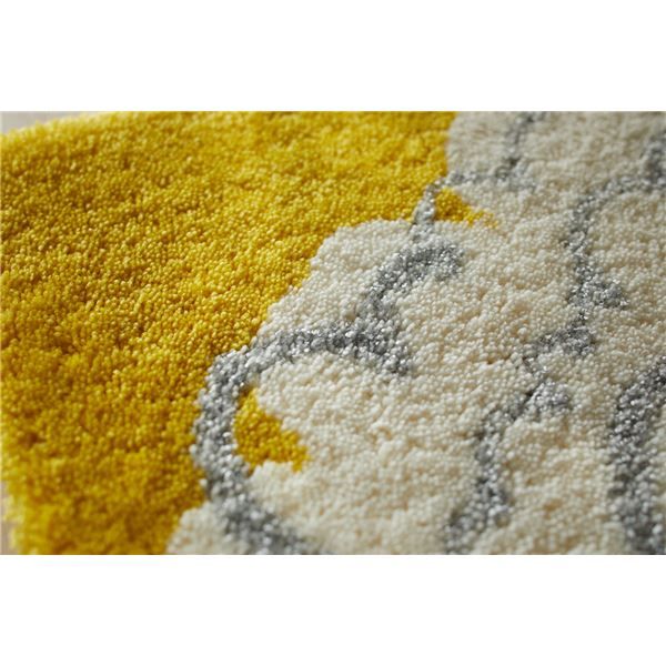 スーパSALE10倍＆4時間限定10％OFF スミノエ デザインライフ イハナマット/玄関マット 約幅45×長さ75cm イエロー【代引NG】