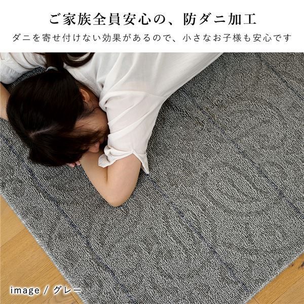 スミノエ 洗える ラグ ノエル 約幅185×長さ185cm グレー代引NG