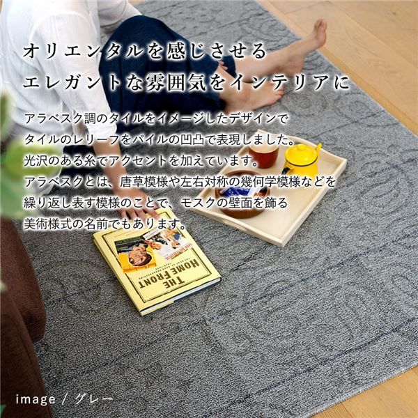 スミノエ 洗える ラグ ノエル 約幅185×長さ240cm グレー代引NG