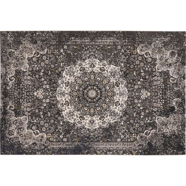 カーペット/ラグマット 約240×240cm 83/DGY(ダークグレー) 防炎 ホットカーペット対応 トルコ製 『リタ』 プレーベル代引NG