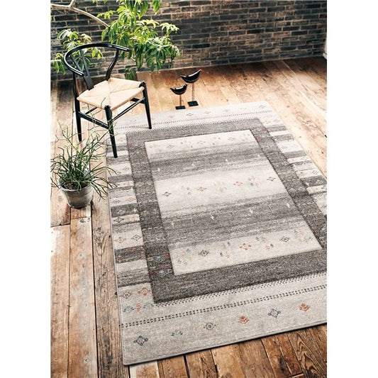カーペット/ラグマット 約240×240cm 361/GY(グレー) 防炎 ホットカーペット対応 トルコ製 『ルート』 プレーベル代引NG