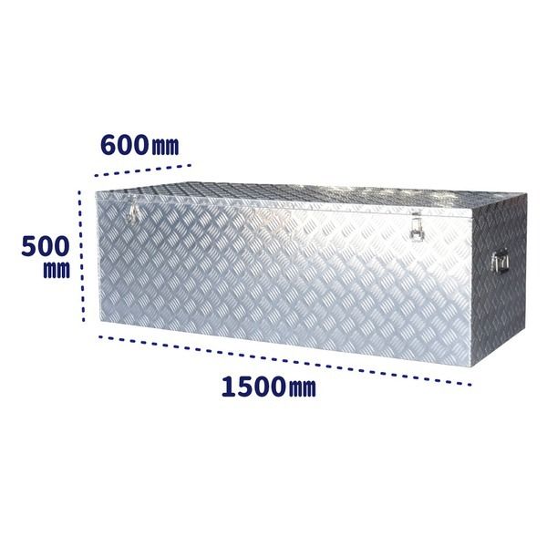 スーパSALE10倍＆4時間限定10％OFF アルミ収納ボックス 間口1500×奥行600×高さ500mm MT-AL150 完成品【代引NG】