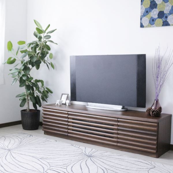 テレビ台 テレビボード 約幅159.5×奥行41.5×高さ39.5cm ルーバー リビング ダイニング インテリア家具代引NG