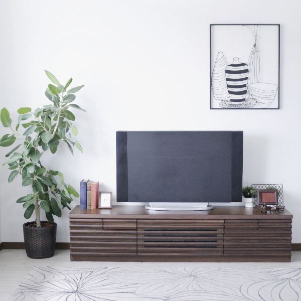 テレビ台 テレビボード 約幅179.5×奥行41.5×高さ39.5cm ルーバー リビング ダイニング インテリア家具代引NG