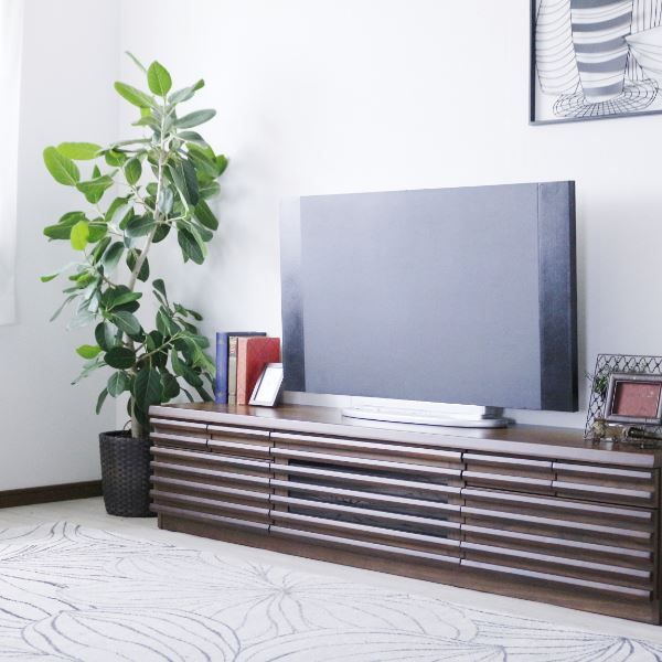 テレビ台 テレビボード 約幅179.5×奥行41.5×高さ39.5cm ルーバー リビング ダイニング インテリア家具代引NG