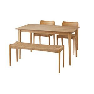 ダイニングテーブル ナチュラル 約幅135cm 組立品代引NG