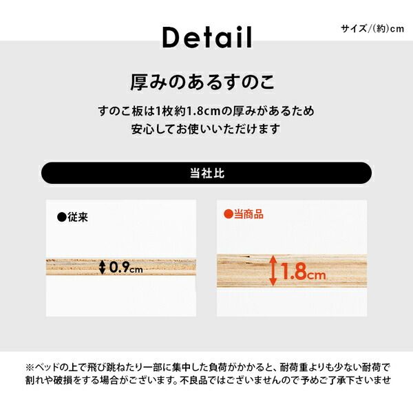 組立簡単 すのこベッド(ロールすのこ) シングル 約幅99.5×奥行198×高さ36.5cm ライトブラウン 組立品 ベッドフレーム単品代引NG