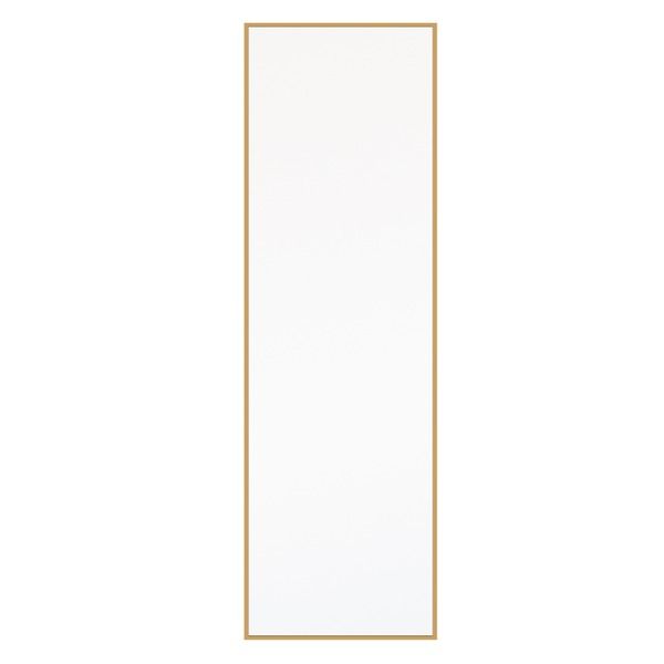 スーパSALE10倍＆4時間限定10％OFF 細枠ウォールミラー(50×160)(ナチュラル) 天然木/姿見鏡/スリム/高級感/木製/飛散防止加工/壁掛け/北欧風/日本製/完成品/NK-25
