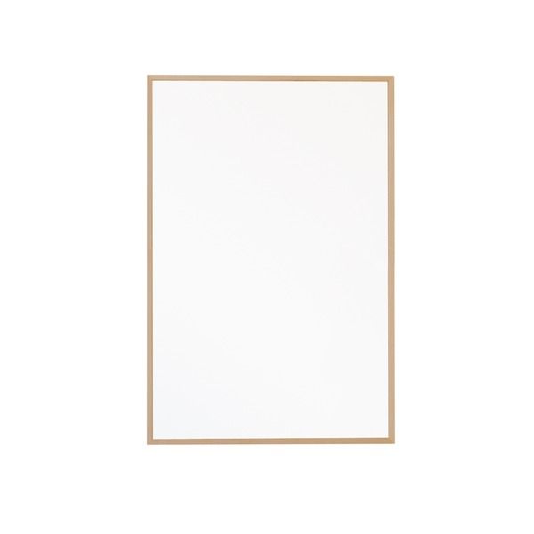 スーパSALE10倍＆4時間限定10％OFF 細枠ウォールミラー(60×90)(ナチュラル) 天然木/姿見鏡/スリム/高級感/木製/飛散防止加工/壁掛け/北欧風/日本製/完成品/NK-26