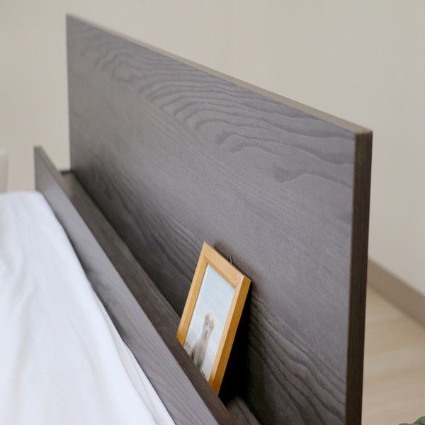 ベッド セミシングル 約幅98cm アッシュブラウン フレームのみ コンセント 宮付き 日本製 bred-cabinet 組立式 マットレス別売代引NG