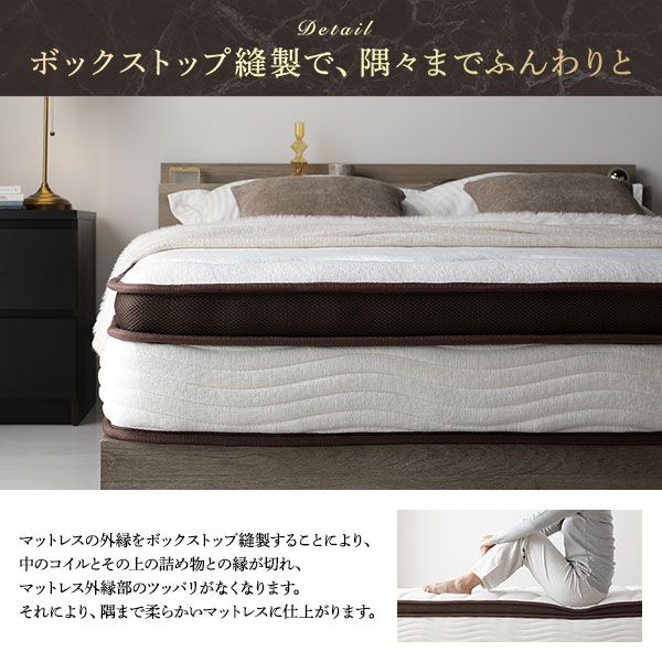 スーパSALE10倍＆4時間限定10％OFF マットレス 単品 ダブル 2層ポケットコイル ハイグレード 快眠 ニット 体圧分散 1年保証 コンパクト 圧縮梱包 厚み21cm ポケットコイルマットレス 寝具 ダブルマットレス