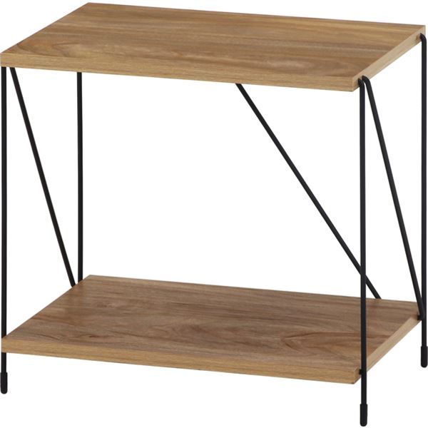 EZBOワイヤーラック2段 約420mm幅 OAK NA オークナチュラル 組立式代引NG