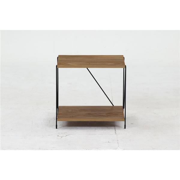 EZBOワイヤーラック2段 約420mm幅 OAK NA オークナチュラル 組立式代引NG