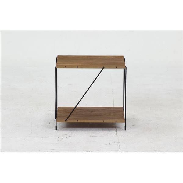 EZBOワイヤーラック2段 約420mm幅 OAK NA オークナチュラル 組立式代引NG