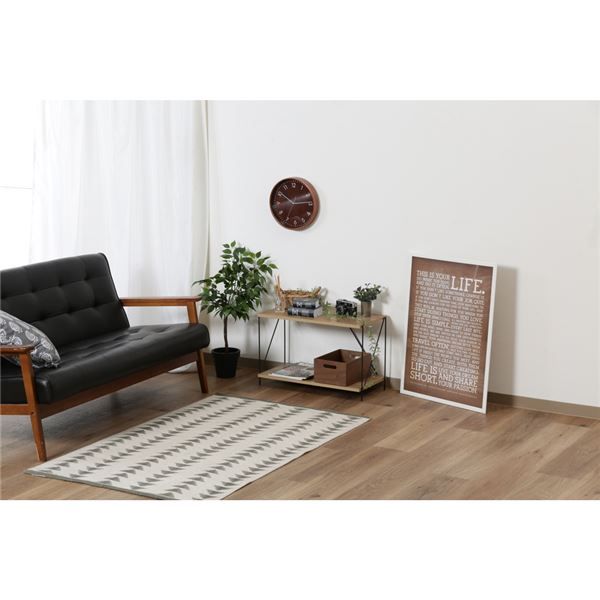 EZBOワイヤーラック2段 約620mm幅 OAK NA オークナチュラル 組立式代引NG