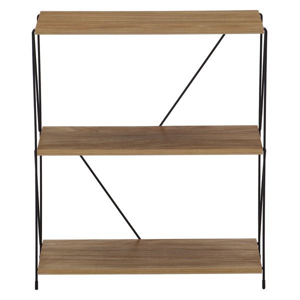 EZBOワイヤーラック3段 約620mm幅 OAK NA オークナチュラル 組立式代引NG