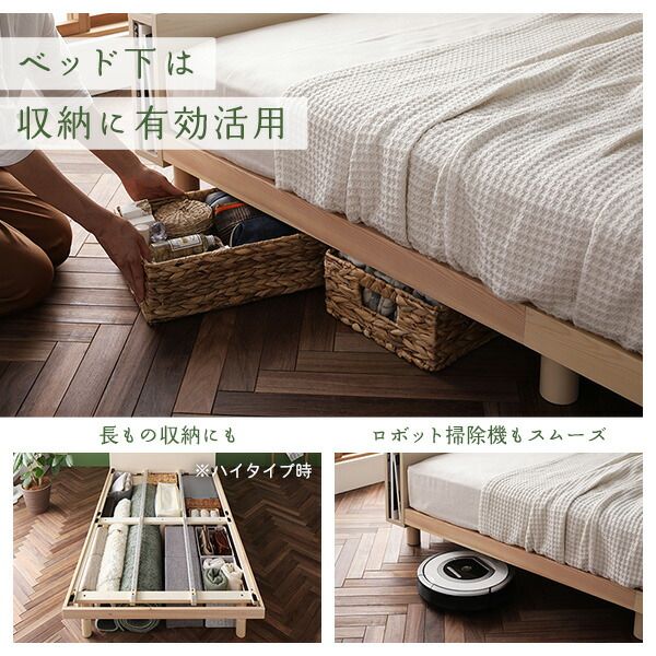 スーパSALE10倍＆4時間限定10％OFF ベッド ダブル 国産ポケットコイルマットレス付き ホワイト すのこ 棚付き 宮付き 宮棚付き 2口 コンセント付き 高さ調整可 スマホスタンド型ヘッドボード ステーションベッド すのこベッド すのこベット ダブルベッド ダブルベット
