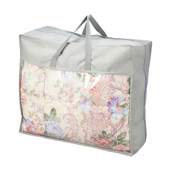 スーパSALE10倍＆4時間限定10％OFF 花浪漫 羽根ふとん バッグ入り 約150×210cm ピンク L7048574