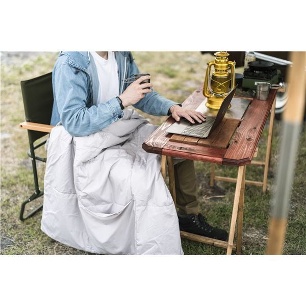 スーパSALE10倍＆4時間限定10％OFF ハーフケット 約100×140cm グレー 吸湿発熱 撥水 抗菌 防臭 防ダニ コンパクト収納 超軽量 カポック綿 あったか アウトドア