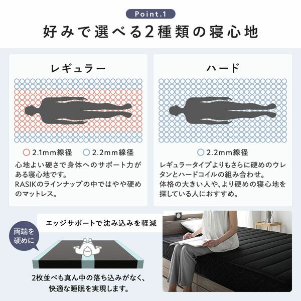 ステージベッド ステージタイプ セミダブル 国産ポケットコイルマットレス付 ハード ナチュラル フレーム幅140cm マットレス幅120cm コンセント 専用パッド付 通気性 頑丈 ローベッド すのこベッド ベッドフレーム フロアベッド 寝具 インテリア家具 寝室