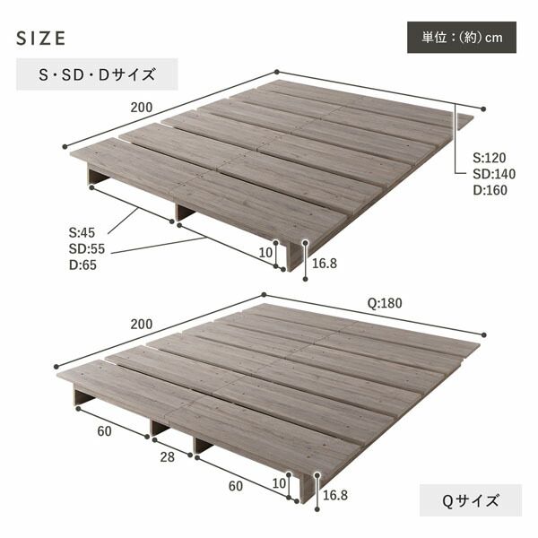 ステージベッド ステージタイプ クイーン 2層ポケットコイルマットレス付 ストーングレー フレーム幅180cm マットレス幅160cm コンセント 専用パッド付 通気性 頑丈 ローベッド すのこベッド ベッドフレーム フロアベッド 寝具 インテリア家具 寝室