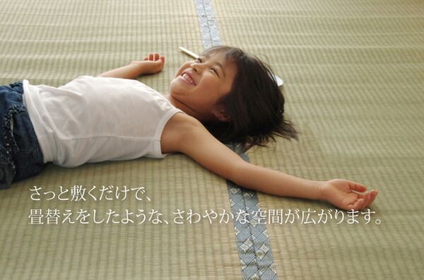 日本製 い草 上敷き/ラグマット 糸引織 三六間4.5畳 約273×273cm 抗菌 防臭 調湿機能付き 湯沢 〔リビング〕代引NG