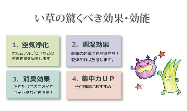 日本製 い草 上敷き/ラグマット 糸引織 六一間2畳 約185×185cm 抗菌 防臭 調湿機能付き 湯沢 〔リビング〕代引NG