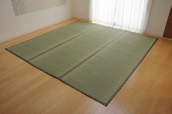 日本製 い草 上敷き/ラグマット 双目織 三六間4.5畳 約273×273cm 抗菌 防臭 調湿機能付き 〔リビング 和室〕代引NG