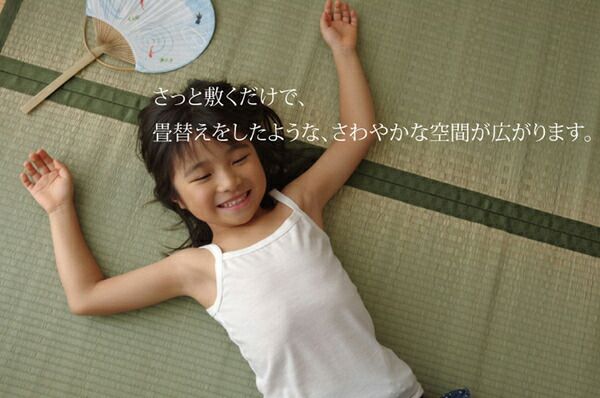 日本製 い草 上敷き/ラグマット 双目織 本間2畳 約191×191cm 抗菌 防臭 調湿機能付き 草津 〔リビング〕代引NG