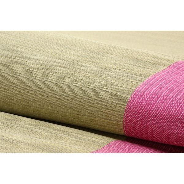 純国産/日本製 い草ごろ寝マット ピンク 約70×120cm（中：固わた15mm）代引NG