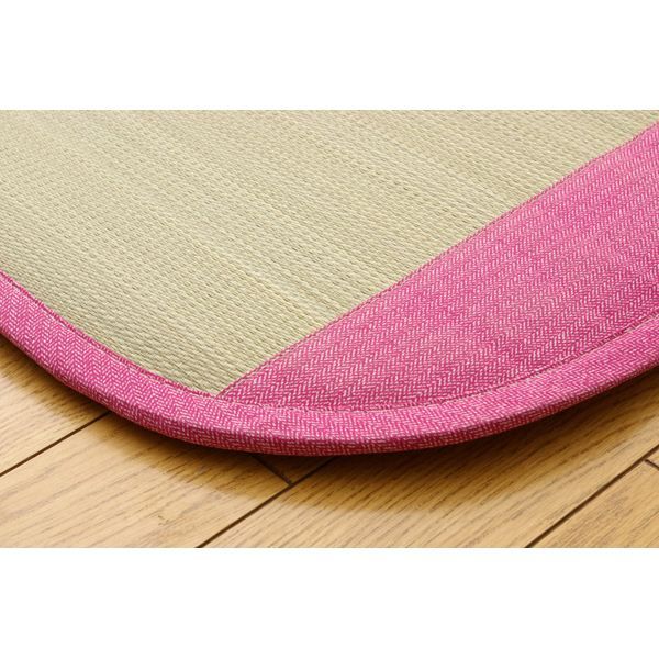 純国産/日本製 い草ごろ寝マット ピンク 約70×120cm（中：固わた15mm）代引NG