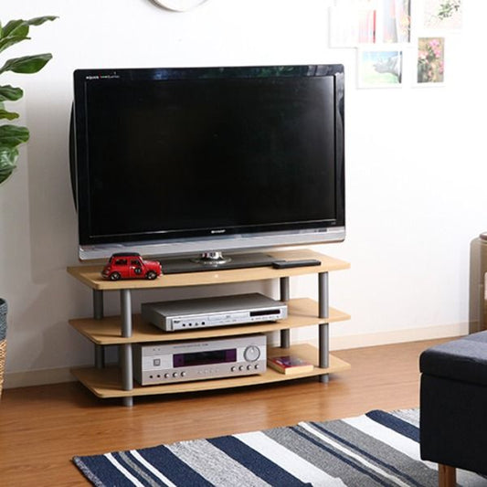 テレビ台 テレビボード 約幅900×奥行400×高さ405mm 3段 収納棚付き 木目調 インテリア家具 リビング ダイニング 組立品代引NG