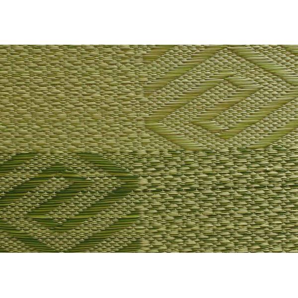 い草 座布団 織込千鳥 2枚組 グリーン 約55×55cm×2P 抗菌 防臭 調湿 日本製 五風 〔リビング 来客 和室〕代引NG