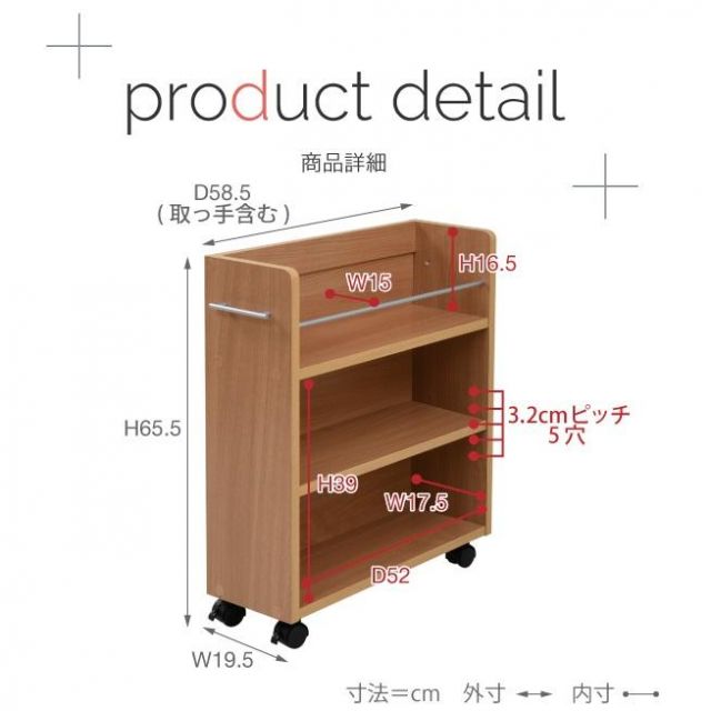 スーパSALE10倍＆4時間限定10％OFF クローゼット 収納 ラック 2個セット 幅19.5奥行58 .5 キャスター付き スリム 押し入れ収納 本棚 ワゴン 隙間 収納 棚 漫画 CD DVD スライド シンプル コミック