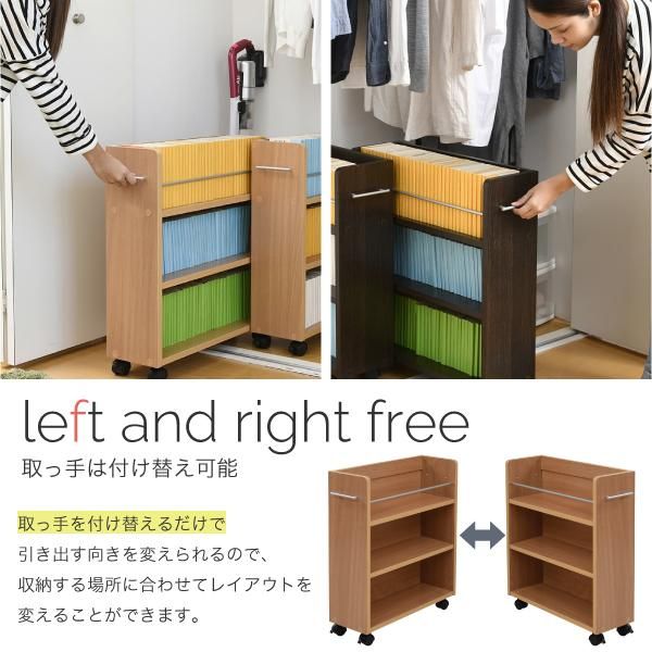 スーパSALE10倍＆4時間限定10％OFF クローゼット 収納 ラック 2個セット 幅19.5奥行58 .5 キャスター付き スリム 押し入れ収納 本棚 ワゴン 隙間 収納 棚 漫画 CD DVD スライド シンプル コミック