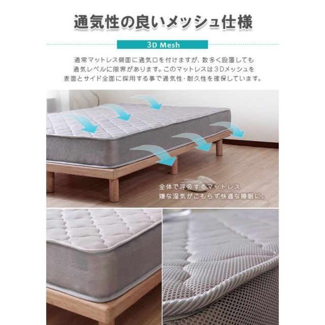 スーパSALE10倍＆4時間限定10％OFF MOAS モアス グレーマットレスセット （やわらかめ） セミシングルサイズ