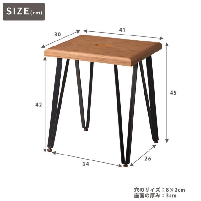 スーパSALE10倍＆4時間限定10％OFF レトロデザインの天然木スツール ジョーカー Joker