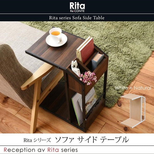 Rita サイドテーブル ナイトテーブル ソファ 北欧 テイスト 木製 金属製 スチール 北欧風ソファサイドテーブル おしゃれ 可愛い